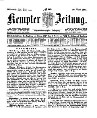 Kemptner Zeitung Mittwoch 10. April 1861