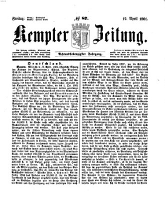 Kemptner Zeitung Freitag 12. April 1861