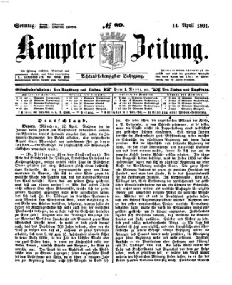 Kemptner Zeitung Sonntag 14. April 1861