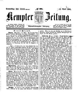 Kemptner Zeitung Donnerstag 18. April 1861