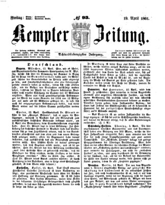 Kemptner Zeitung Freitag 19. April 1861