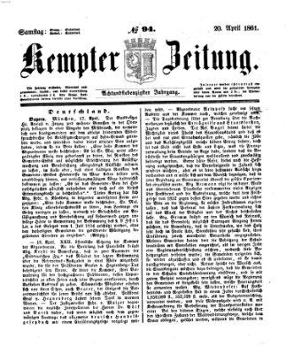 Kemptner Zeitung Samstag 20. April 1861