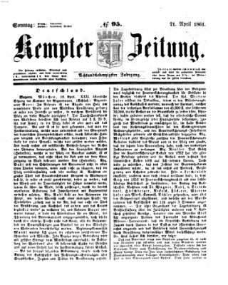 Kemptner Zeitung Sonntag 21. April 1861