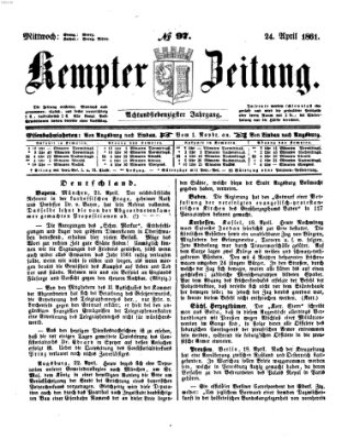 Kemptner Zeitung Mittwoch 24. April 1861