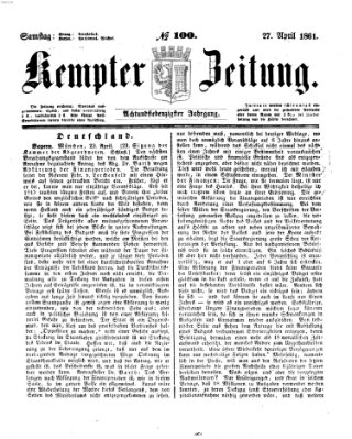 Kemptner Zeitung Samstag 27. April 1861