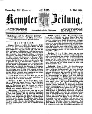 Kemptner Zeitung Donnerstag 9. Mai 1861