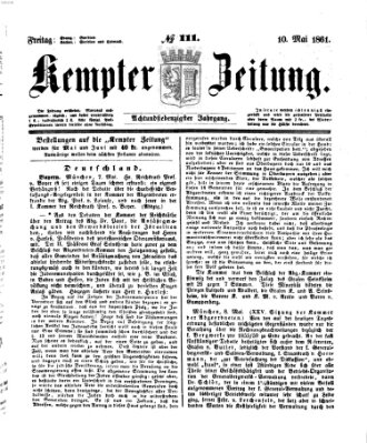 Kemptner Zeitung Freitag 10. Mai 1861