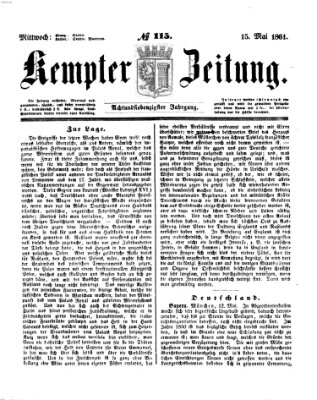 Kemptner Zeitung Mittwoch 15. Mai 1861