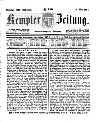 Kemptner Zeitung Sonntag 19. Mai 1861