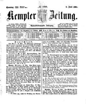 Kemptner Zeitung Sonntag 2. Juni 1861