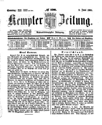 Kemptner Zeitung Sonntag 9. Juni 1861