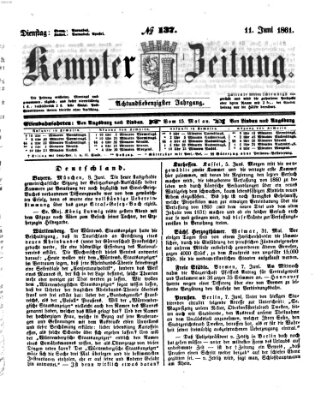 Kemptner Zeitung Dienstag 11. Juni 1861