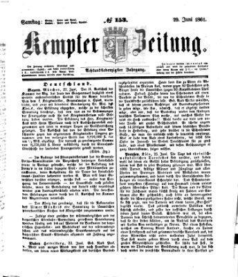 Kemptner Zeitung Samstag 29. Juni 1861