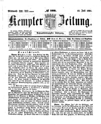 Kemptner Zeitung Mittwoch 10. Juli 1861