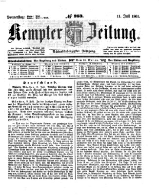 Kemptner Zeitung Donnerstag 11. Juli 1861