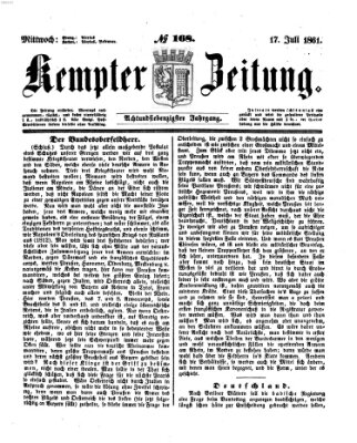 Kemptner Zeitung Mittwoch 17. Juli 1861