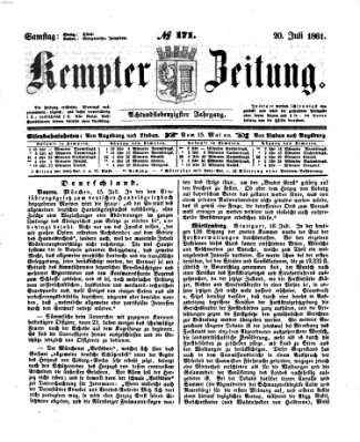 Kemptner Zeitung Samstag 20. Juli 1861