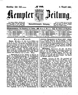 Kemptner Zeitung Samstag 3. August 1861