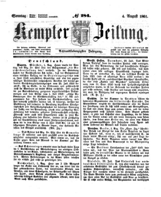 Kemptner Zeitung Sonntag 4. August 1861