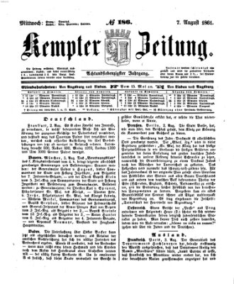 Kemptner Zeitung Mittwoch 7. August 1861