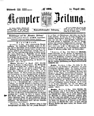 Kemptner Zeitung Mittwoch 14. August 1861