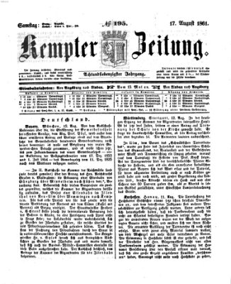 Kemptner Zeitung Samstag 17. August 1861