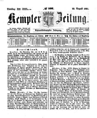 Kemptner Zeitung Dienstag 20. August 1861