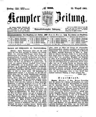 Kemptner Zeitung Freitag 23. August 1861