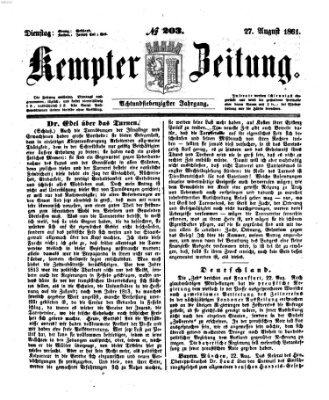 Kemptner Zeitung Dienstag 27. August 1861