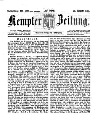 Kemptner Zeitung Donnerstag 29. August 1861