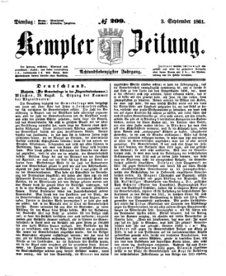 Kemptner Zeitung Dienstag 3. September 1861