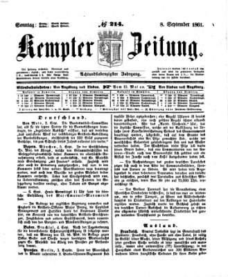 Kemptner Zeitung Sonntag 8. September 1861