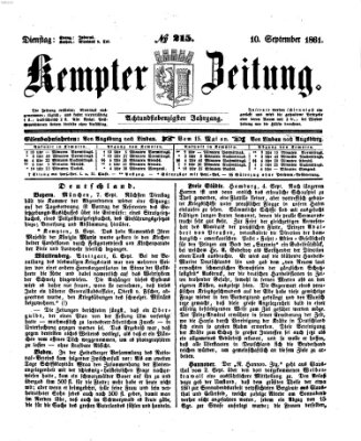 Kemptner Zeitung Dienstag 10. September 1861