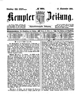 Kemptner Zeitung Dienstag 17. September 1861