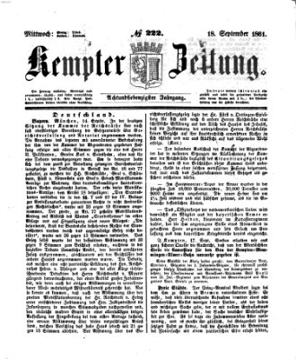 Kemptner Zeitung Mittwoch 18. September 1861