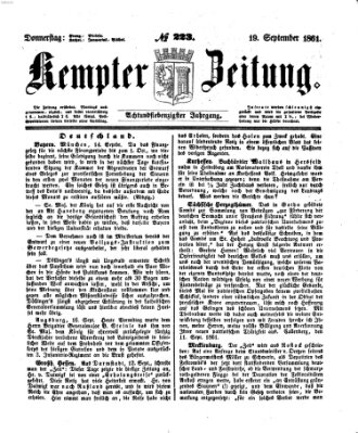 Kemptner Zeitung Donnerstag 19. September 1861