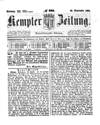 Kemptner Zeitung Sonntag 29. September 1861