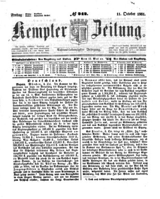 Kemptner Zeitung Freitag 11. Oktober 1861