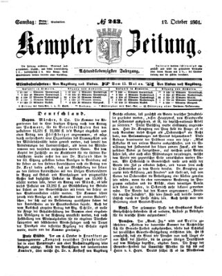 Kemptner Zeitung Samstag 12. Oktober 1861