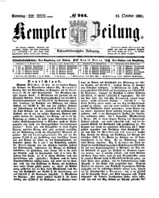 Kemptner Zeitung Sonntag 13. Oktober 1861