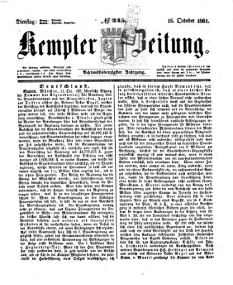 Kemptner Zeitung Dienstag 15. Oktober 1861