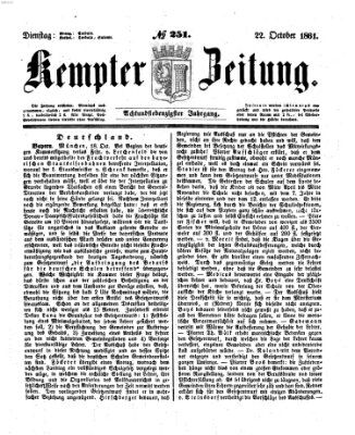 Kemptner Zeitung Dienstag 22. Oktober 1861