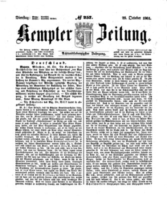 Kemptner Zeitung Dienstag 29. Oktober 1861