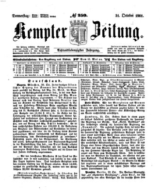 Kemptner Zeitung Donnerstag 31. Oktober 1861