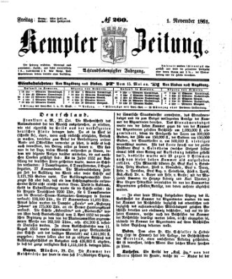 Kemptner Zeitung Freitag 1. November 1861