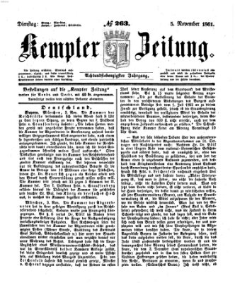 Kemptner Zeitung Dienstag 5. November 1861