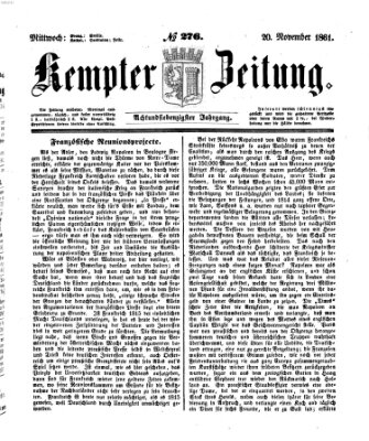 Kemptner Zeitung Mittwoch 20. November 1861