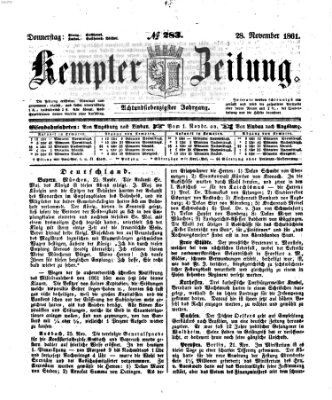 Kemptner Zeitung Donnerstag 28. November 1861