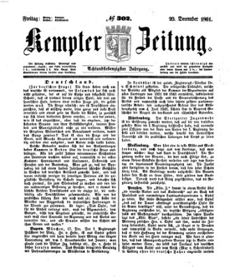 Kemptner Zeitung Freitag 20. Dezember 1861