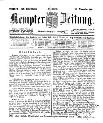 Kemptner Zeitung Mittwoch 25. Dezember 1861